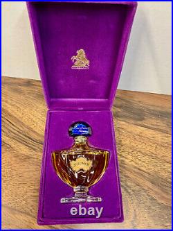 Vintage 1960's Shalimar Extrait New Old Stock Velvet Box 1 oz Blue Glass Stopper