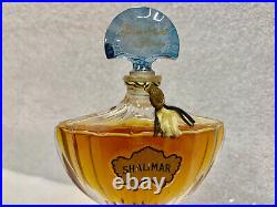 Vintage 1960's Shalimar Extrait New Old Stock Velvet Box 1 oz Blue Glass Stopper