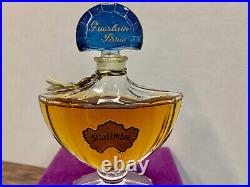 Vintage 1960's Shalimar Extrait New Old Stock Velvet Box 1 oz Blue Glass Stopper