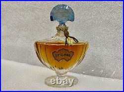 Vintage 1960's Shalimar Extrait New Old Stock Velvet Box 1 oz Blue Glass Stopper