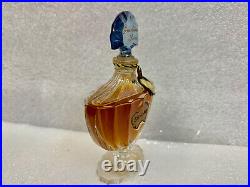 Vintage 1960's Shalimar Extrait New Old Stock Velvet Box 1 oz Blue Glass Stopper