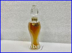 Vintage 1960's Shalimar Extrait Original Velvet Box 1/2 oz RoseBud Glass Stopper