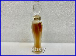 Vintage 1960's Shalimar Extrait Original Velvet Box 1/2 oz RoseBud Glass Stopper