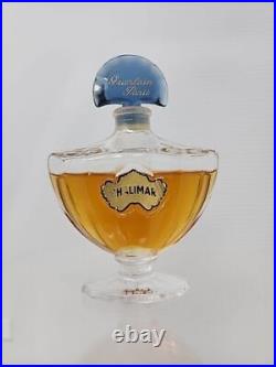 Vintage 1960's Shalimar Extrait With Box, 1 Oz. Blue Glass Batwing Stopper 85%