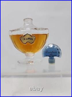 Vintage 1960's Shalimar Extrait With Box, 1 Oz. Blue Glass Batwing Stopper 85%