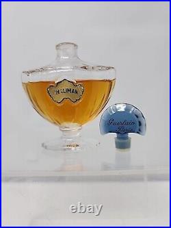 Vintage 1960's Shalimar Extrait with Box, 1 oz Blue Glass Batwing Stopper 85%