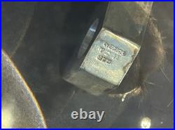 Vintage 1970 Taxco modernist perfume bottle 925 silver Crushed Opal Mexico