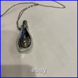 Vintage 1970's HALSTON Elsa Peretti Silver Perfume Bottle Necklace