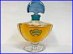 Vintage 1970's Shalimar 94% full extrait de parfum, 1/3oz Blue Glass Stopper