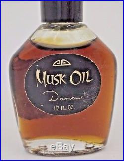 Vintage 1970s Dana Musk Oil Womens Perfume Fragrance Full. 5 oz Bottle RARE FR