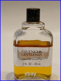 Vintage 1970s Givenchy GENTLEMAN Eau de Toilette 2 Oz Bottle NY Ny Splash