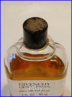 Vintage 1970s Givenchy GENTLEMAN Eau de Toilette 2 Oz Bottle NY Ny Splash