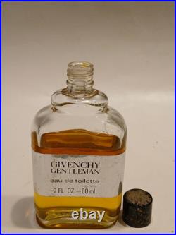 Vintage 1970s Givenchy GENTLEMAN Eau de Toilette 2 Oz Bottle NY Ny Splash