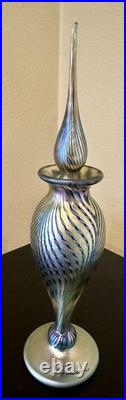 Vintage 1980s Correia Art Glass Perfume Bottle Signed