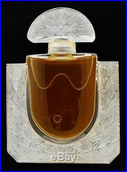 Vintage 1992 Lalique Chevrefeuille Honeysuckle 600ml 20oz Crystal Perfume Bottle