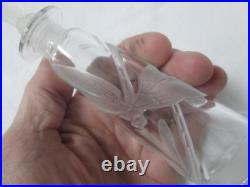 Vintage 1992 MMA Frosted Art Glass Dragonfly Perfume Bottle-Metropolitan Museum