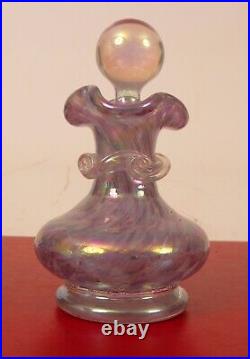Vintage 1997 Designer Signed Gibson Womens Art Glass Perfume Bottle Stunning