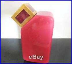 Vintage 20's BACCARAT for Ybry Ruby Crystal LARGE Perfume Bottle DESIR du COEUR