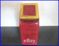 Vintage 20's BACCARAT for Ybry Ruby Crystal LARGE Perfume Bottle DESIR du COEUR