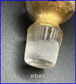Vintage 24K GOLD Etched Glass Moser Perfume Bottle 1880 LARGE 5.5 Bohemian