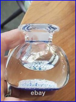 Vintage 4 1/4 Perthshire Scotland Glass Millefiori PERFUME BOTTLE Paperweight