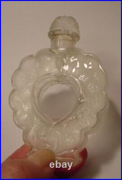 Vintage 40's Nina Ricci Coeur Joie Open Heart LALIQUE Perfume Bottle 3.5 Tall