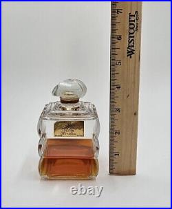 Vintage 40s Perfume Revillon Fluide Amou Daria Cube Glass Bottle Paris No Chips