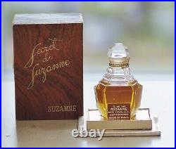 Vintage 40s SECRET DE SUZANNE by SUZANNE splash PURE PARFUM 3/8oz11ml OLD RARE