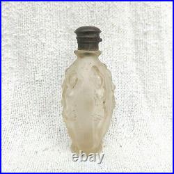 Vintage 5 Half Nude Lady Figural Perfume Bottle Brass Cap Decorative Collectible