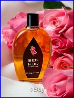 Vintage 60s 70s Ben Hur Celeb Cologne Perfume by Jergens 1.7oz RARE FULL BOTTLE