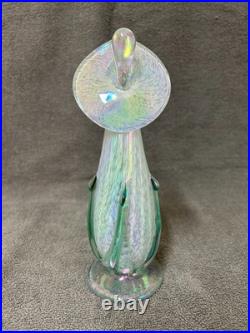 Vintage 8.25 Hand-Blown Signed Jack-N-Pulpit Perfume Bottle with Rod Stopper