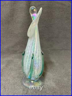 Vintage 8.25 Hand-Blown Signed Jack-N-Pulpit Perfume Bottle with Rod Stopper