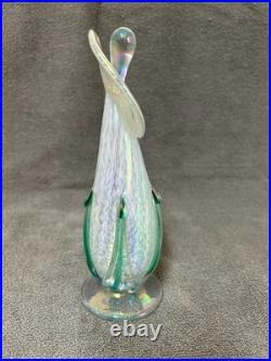 Vintage 8.25 Hand-Blown Signed Jack-N-Pulpit Perfume Bottle with Rod Stopper