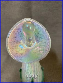 Vintage 8.25 Hand-Blown Signed Jack-N-Pulpit Perfume Bottle with Rod Stopper