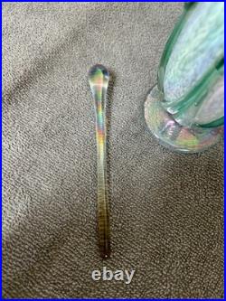 Vintage 8.25 Hand-Blown Signed Jack-N-Pulpit Perfume Bottle with Rod Stopper