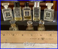 Vintage 8 Collectible CHANEL Paris Glass Perfume Bottles Empty 2 with Daubers