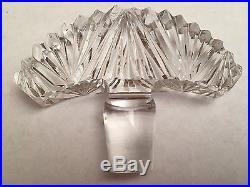 Vintage 8 Tall Clear Crystal Czechoslovakian Perfume Bottle with Stopper