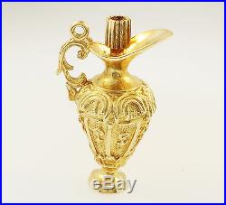 Vintage 9Carat Yellow Gold Perfume Bottle Pendant / Charm (31x19mm)
