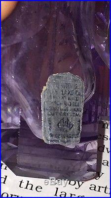 Vintage Amethyst Pyramid Crystal Czechoslovakian Perfume Bottle