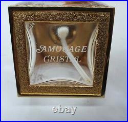 Vintage Amouage Lead Crystal Perfume Bottle EMPTY Oman