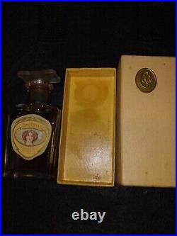 Vintage Antique 1900s Colgate & Co Dactylis Perfume Women's bottle Box Half Full