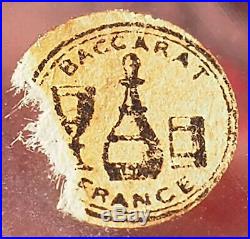 Vintage Antique Baccarat Perfume Bottle Eglantier Red Rose Design with Label