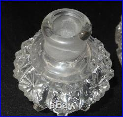 Vintage Antique Czech Czechoslovakia Clear Glass Perfume Bottle