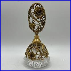 Vintage Antique Floral Dogwood Glass Matson Perfume Bottle Decor Collectible