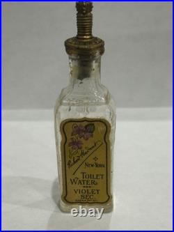 Vintage Antique Perfume Lot Richard Hudnut Violet Sec Bottle & Box & More