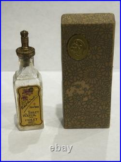 Vintage Antique Perfume Lot Richard Hudnut Violet Sec Bottle & Box & More