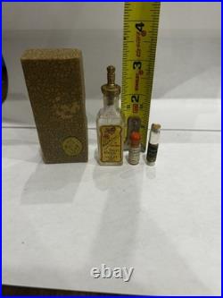 Vintage Antique Perfume Lot Richard Hudnut Violet Sec Bottle & Box & More