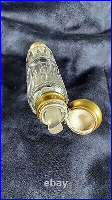Vintage Antique Perfume Scent Bottle Clear Glass Double Ended