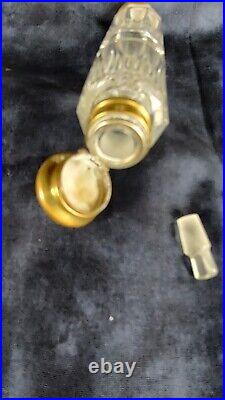 Vintage Antique Perfume Scent Bottle Clear Glass Double Ended