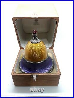 Vintage Antique Russian Silver Enamel Perfume Bottle